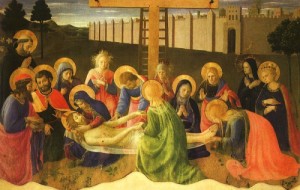 Oil angelico, fra Painting - Lamentation over the Dead Christ, 1436 by ANGELICO, Fra