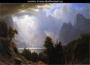 Oil landscape Painting - Landscape by Bierstadt, Albert