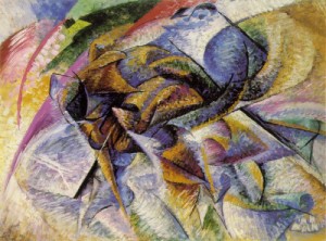 Oil  Painting - Dynamism of a Cyclist  1913 by Boccioni, Umberto