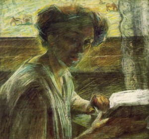Oil woman Painting - Portrait of a Young Woman  1909 by Boccioni, Umberto