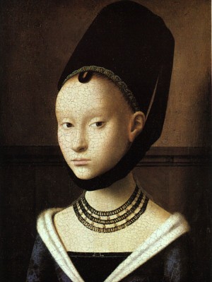Oil woman Painting - Portrait of a Young Woman   1446 by Christus, Petrus