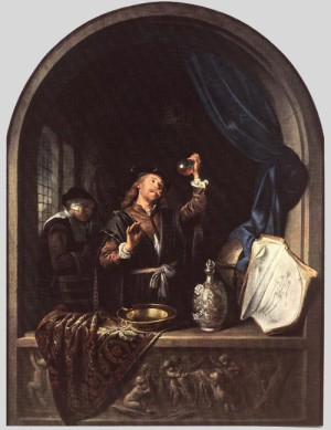 Oil  Painting - The Physician  1653 by Dou, Gerrit