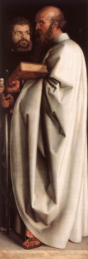 Oil durer, albrecht Painting - The Four Holy Men   1526 by Durer, Albrecht
