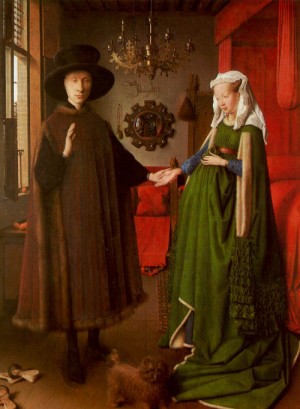 Oil eyck, jan van Painting - The Arnolfini Marriage, 1434 by Eyck, Jan van