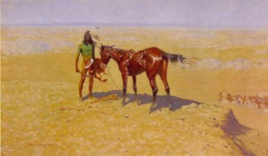 Oil  Painting - Ridden Down  1905 by Frederic Remington
