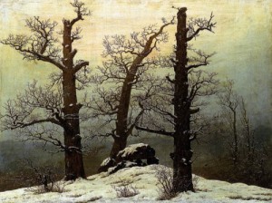 Oil  Painting - Dolmen in the Snow  1807 by Friedrich, Caspar David