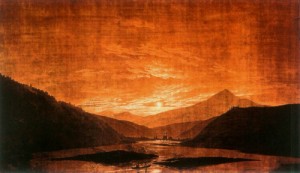 Oil landscape Painting - Mountainous River Landscape    1830-35 by Friedrich, Caspar David