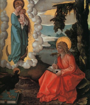 Oil  Painting - Saint John on Patmos  1511 by Grien, Hans Baldung