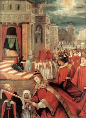 Oil  Painting - Establishment of the Santa Maria Maggiore in Rome (detail)    1517-19 by Grunewald, Matthias