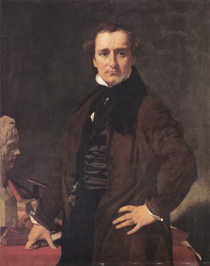 Oil  Painting - Lorenzo Bartolini by Ingres, Jean-Auguste-Dominique