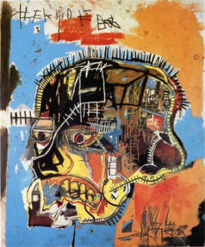 Oil jean-michel basquiat Painting - Untitled (Skull), 1981 by Jean-Michel Basquiat