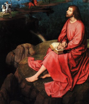 Oil van Painting - Triptych of St. John the Baptist and St. John the Evangelist, lower half of right wing, 1479, by Memling, Hans