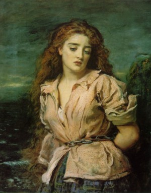 Oil  Painting - The Martyr of the Solway  1871 by Millais, Sir John Everett
