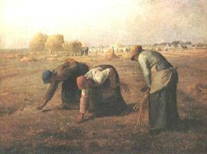 Oil  Painting - The Gleaners by Millet, Jean-Francois