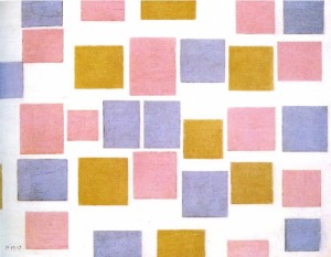 Oil color Painting - Composition with Color Planes No.3 1917 by Mondrian, Piet