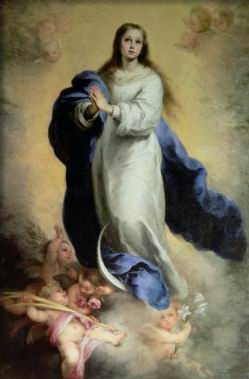 Oil murillo, bartolome esteban Painting - The Immaculate Conception by Murillo, Bartolome Esteban