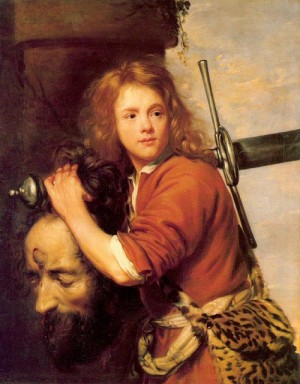 Oil oost, jacob van, the elder Painting - David with the Head of Goliath    1648 by OOST, Jacob van, the Elder