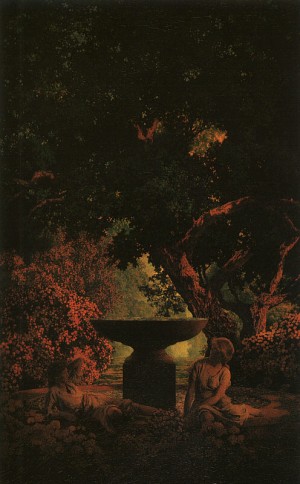 Oil parrish, maxfield Painting - Reverie, 1926 by Parrish, Maxfield