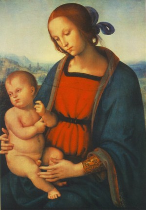 Oil madonna Painting - Madonna with Child    1501 by Perugino ,Pietro