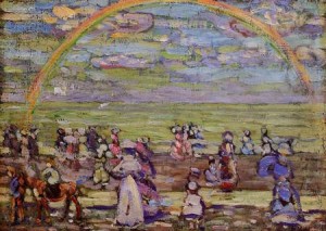 Oil prendergast, maurice brazil Painting - Rainbow 1902-1904 by Prendergast, Maurice Brazil