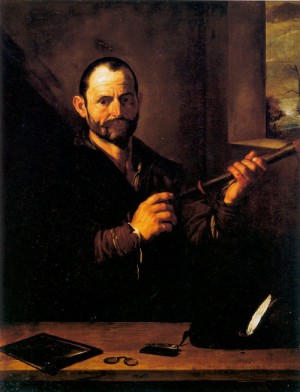 Oil portrait Painting - Allegory of Sight   1613 by Ribera, Jusepe de