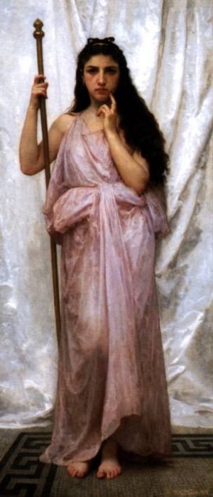 Oil  Painting - Young Priestess by Bouguereau,William