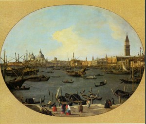 Oil  Painting - Venice Viewed from the San Giorgio Maggiore by Canaletto