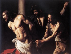  Photograph - Christ at the Column  -c. 1607 by Caravaggio