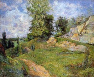 Oil gauguin,paul Painting - Chou Quarries At Pontoise by Gauguin,Paul