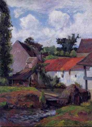 Oil gauguin,paul Painting - Farm In Osny by Gauguin,Paul