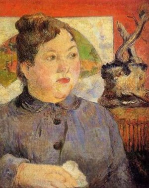 Oil portrait Painting - Portrait Of Madame Alexander Kholer by Gauguin,Paul