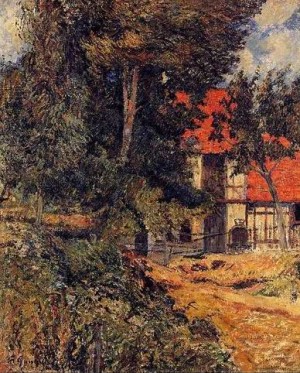 Oil  Painting - Stable Near Dieppe2 by Gauguin,Paul