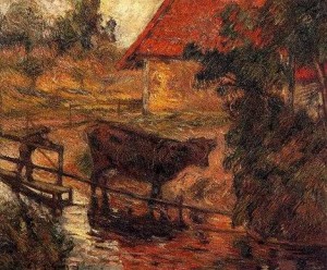 Oil  Painting - Watering Place by Gauguin,Paul