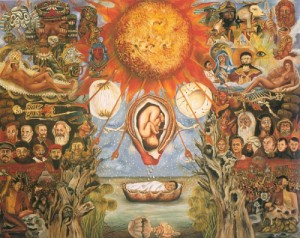 Oil  Painting - Moses (Nucleus of Creation)   1945 by Kahlo,Frida