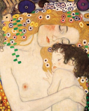 Oil woman Painting - Mother and child detail from the three ages of woman c 1905 by Klimt Gustav