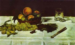  Photograph - Still Life, Fruit on a Table. 1864 by Manet,Edouard