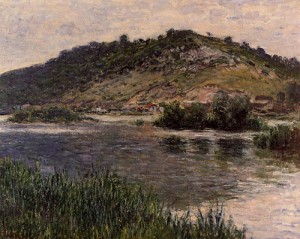 Oil landscape Painting - Landscape at Port Villez 1883 by Monet,Claud