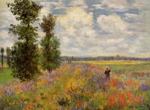 Oil  Painting - Poppy Field, Argenteuil by Monet,Claud