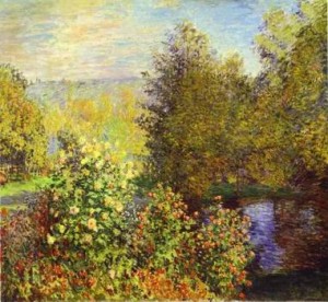 Oil corner Painting - The Corner of the Garden at Montgeron. 1876-1877 by Monet,Claud