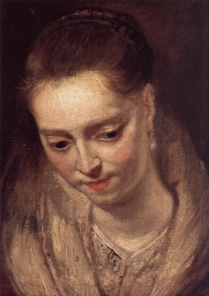 Oil woman Painting - Portrait of a Woman by Rubens,Pieter Pauwel