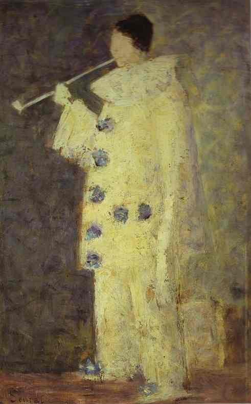 Pierrot with a White Pipe. (Aman-Jean) 1883.