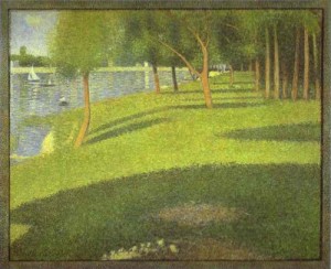 Oil  Painting - The Island of La Grande Jatte. 1884. by Seurat Georges
