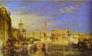 Oil architecture and buildings Painting - Bridge of Signs, Ducal Palace and Custom-House, Venice  Canaletti Painting. 1833 by Turner,Joseph William