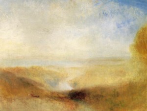Oil landscape Painting - Landscape with Distant River and Bay by Turner,Joseph William
