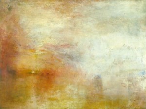 Oil  Painting - Sun Setting over a Lake    c. 1840 by Turner,Joseph William