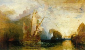 Oil turner,joseph william Painting - Ulysses deriding Polyphemus - Homer's Odyssey  1829 by Turner,Joseph William
