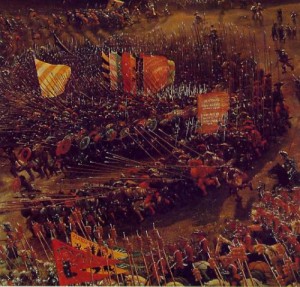 Oil  Painting - The Battle of Issus   DETAIL OF soldiers   1528-29 by Altdorfer, Albrecht