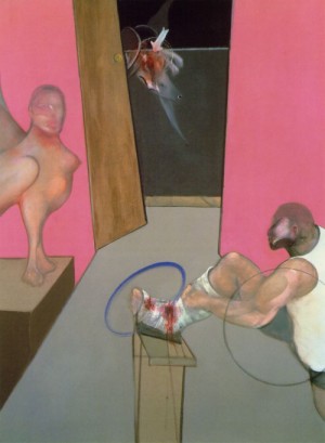 Oil bacon, francis Painting - Oedipus and the Sphinx After Ingres 1983 by Bacon, Francis
