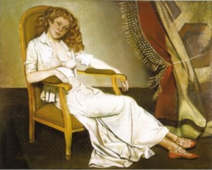 Oil balthus Painting - Jupe blanche by Balthus