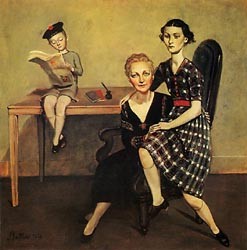 Oil balthus Painting - La Famille Mouron Cassandre 1935 by Balthus